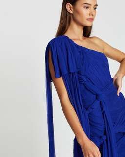 Thurley Crest One Shoulder Dress Royal Blue size 6 for rent on The Volte - image 4