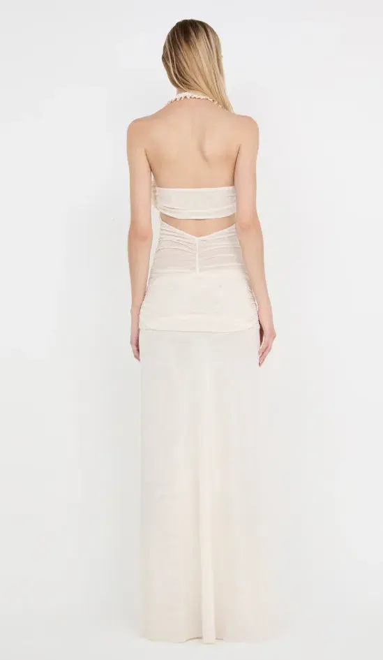 Bec & Bridge VIOLA SPIRAL MAXI DRESS BUTTERCREAM Size 8 for rent on The Volte - main image