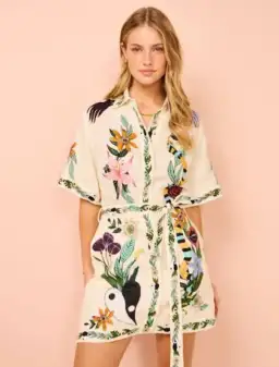 Alemais Meagan Mini Dress in Multi Print Size 8 for rent on The Volte - image 1