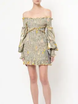 Alice McCall Higher Love Dress Gold Bloom Size 12