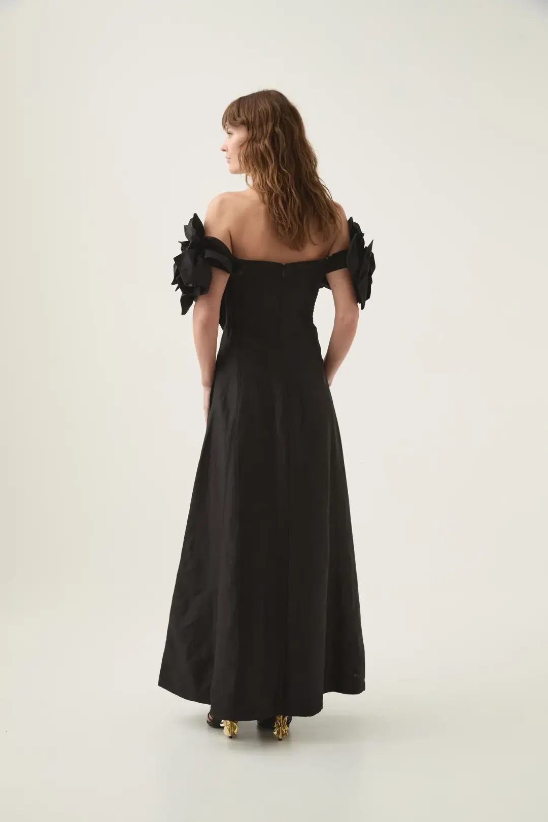 Aje Etta Midi Dress size 10 Black for rent on The Volte - main image