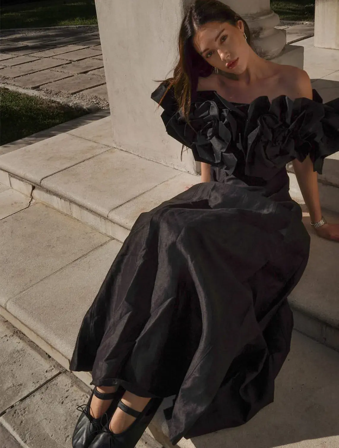 Aje Etta Midi Dress size 12 Black - Image 4