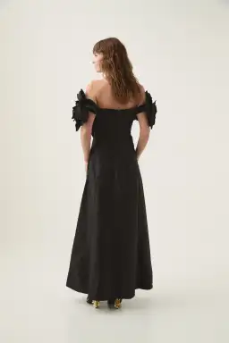 Aje Etta Midi Dress size 12 Black for rent on The Volte - image 5