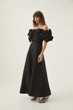 Aje Etta Midi Dress size 12 Black for rent on The Volte - image 1