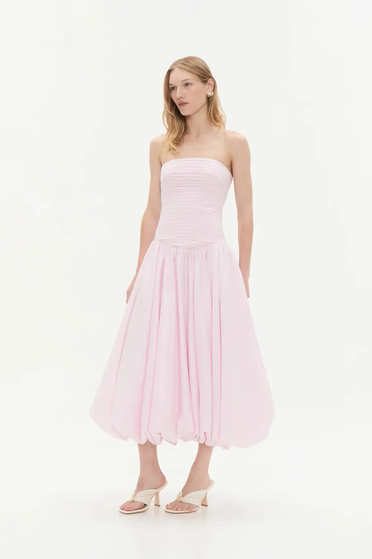 AJE Violette Bubble Midi Dress Pastel Pink Size 6 - Image 3