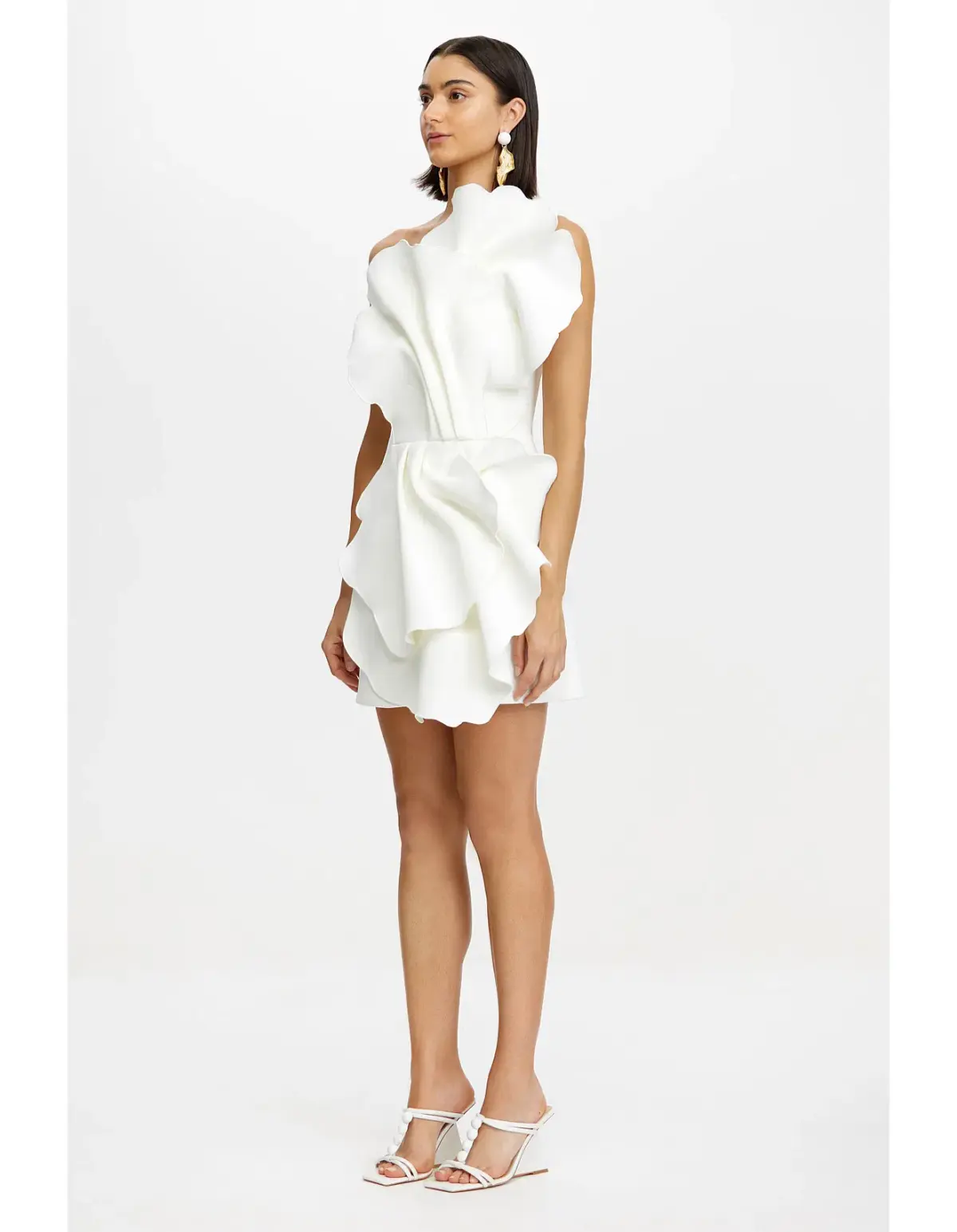 Acler Oake Mini Dress Ivory / White Size 10 - Image 2