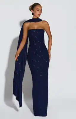BABYBOO Pandra Maxi Dress - Navy Sparkle for rent on The Volte - image 1