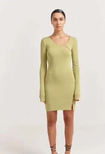 Henne Baronia Mini Dress Green Size 6 for rent on The Volte - main image