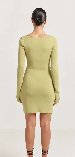 Henne Baronia Mini Dress Green Size 6 for rent on The Volte - main image