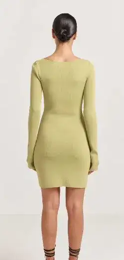 Henne Baronia Mini Dress Green Size 6 for rent on The Volte - image 2