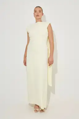Odd Muse Drape Maxi Dress, Buttercream, Size M/AU10 for rent on The Volte - image 2