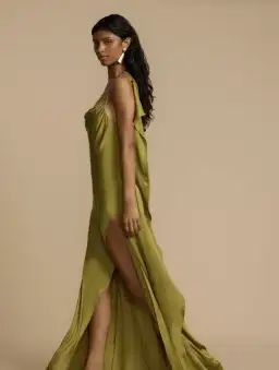 Arcina Ori, Odessa Dress, Pistachio, Size M / 10 for rent on The Volte - image 3