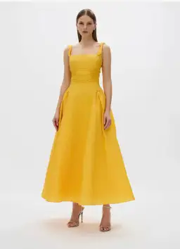 Rachel Gilbert Sophia Strap Dress Gold 0/AU6 for rent on The Volte - image 1