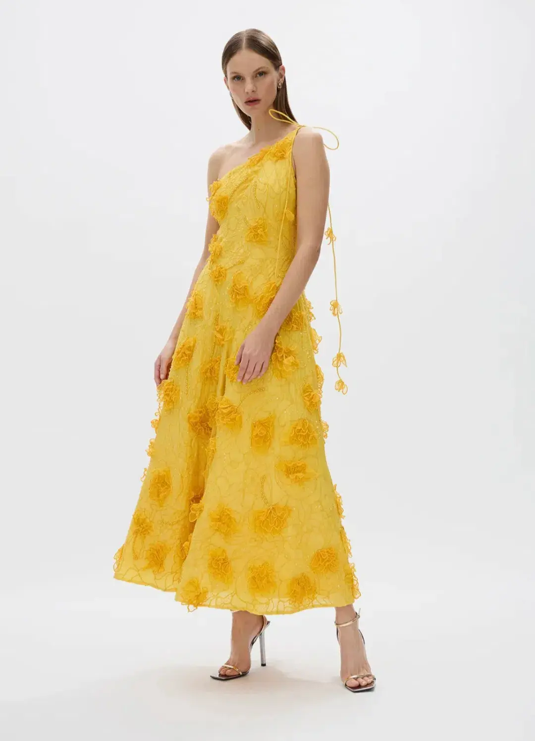 Rachel Gilbert Ianthe Dress Yellow 1/AU8 for rent on The Volte - main image
