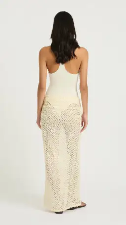 Benni Ariel Maxi Dress in Shell Size 8 for rent on The Volte - image 2