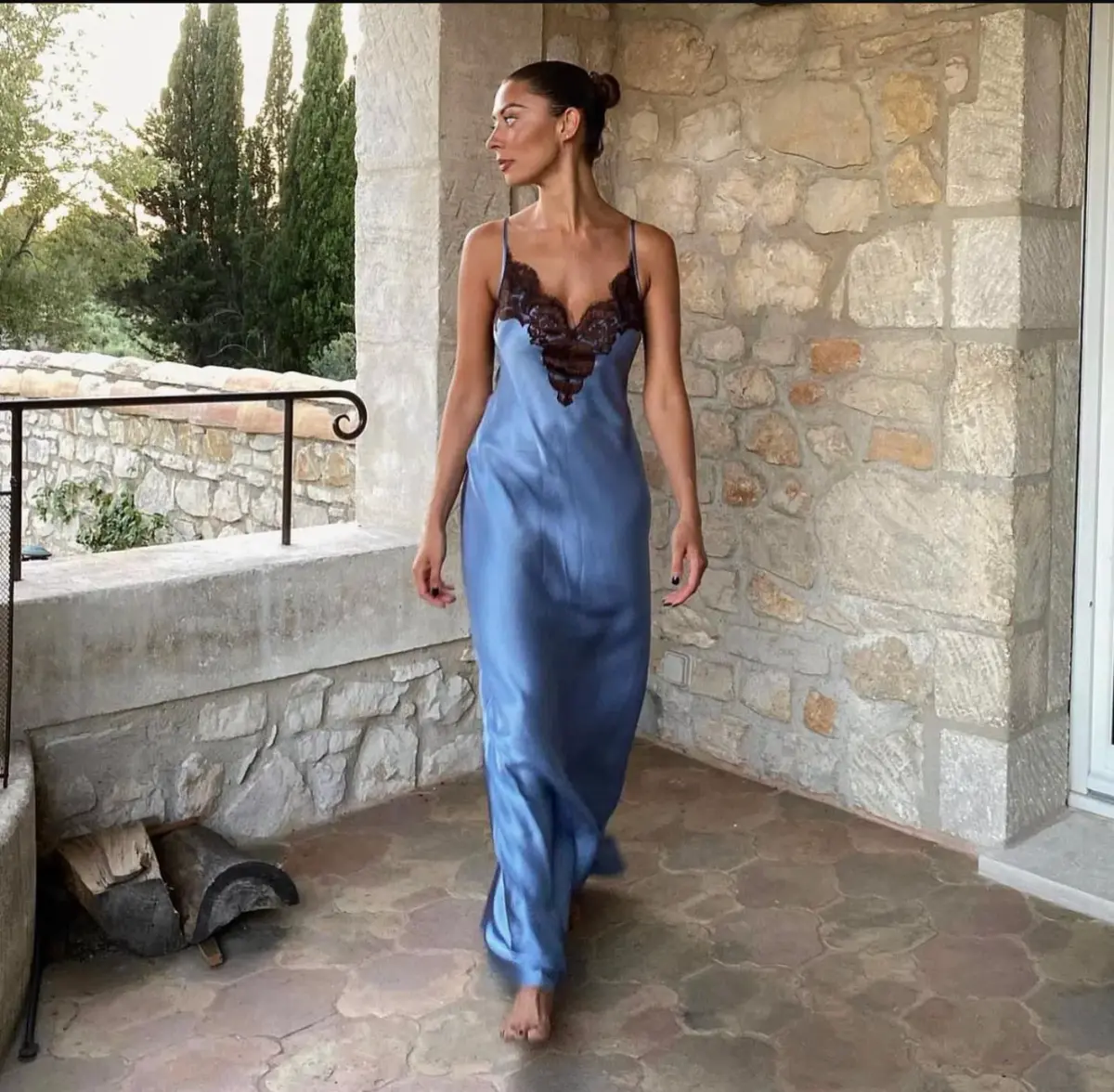 Sir the Label Danseurs Lace Slip Dress Blue Size 1/Au 8 - Image 2