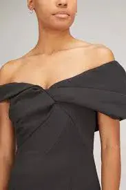 Rachel Gilbert Matteo Midi Dress in Black RG 1 / AU 10 for rent on The Volte - main image