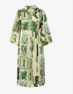Oroton Fern Garden 100% Silk Shirt Column Dress Size 10 fit 12 NWT for rent on The Volte - image 6