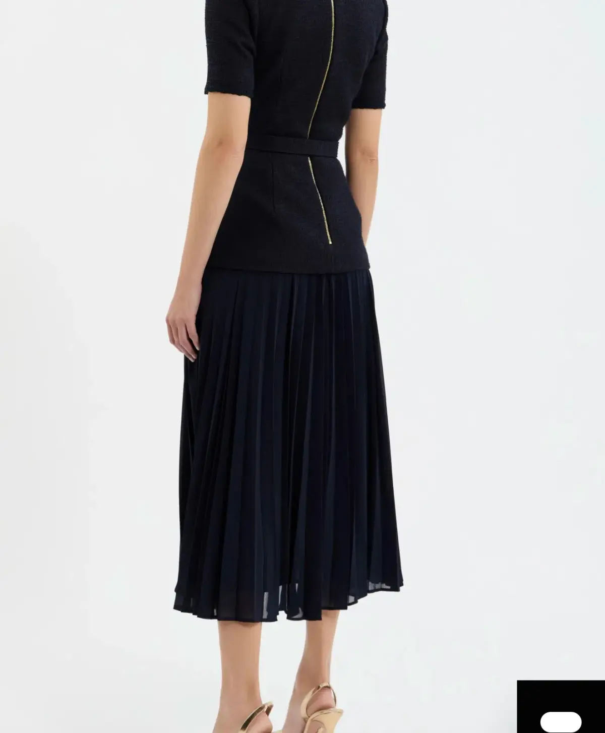 Rebecca Vallance Navy Jonie Midi Dress AU 10 - Image 3