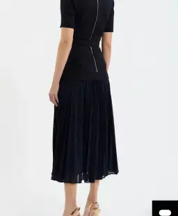 Rebecca Vallance Navy Jonie Midi Dress AU 10 for rent on The Volte - image 3