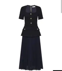 Rebecca Vallance Navy Jonie Midi Dress AU 10 for rent on The Volte - image 2