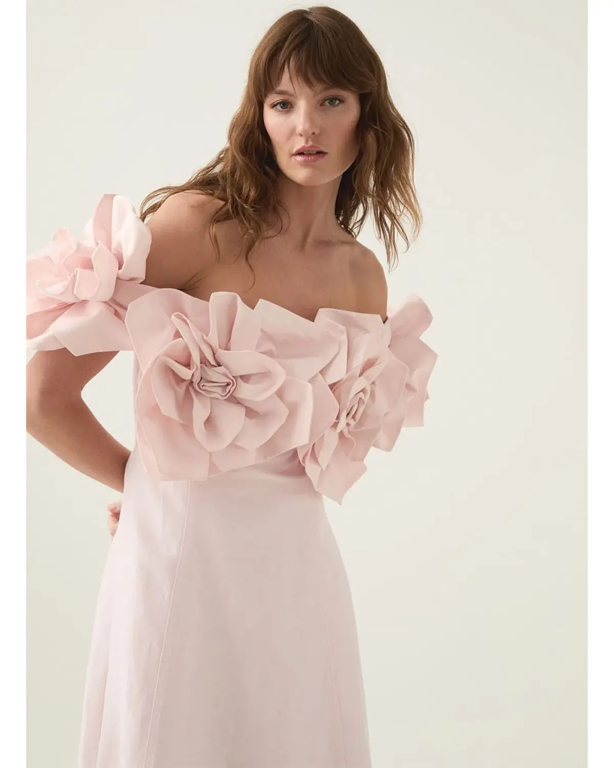 Aje Etta Midi Dress Pastel Pink Size 12 - Image 3