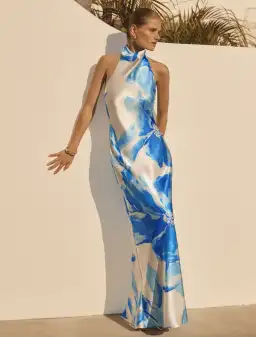 Forever New Clementine High Neck Satin Maxi Dress for rent on The Volte - image 5