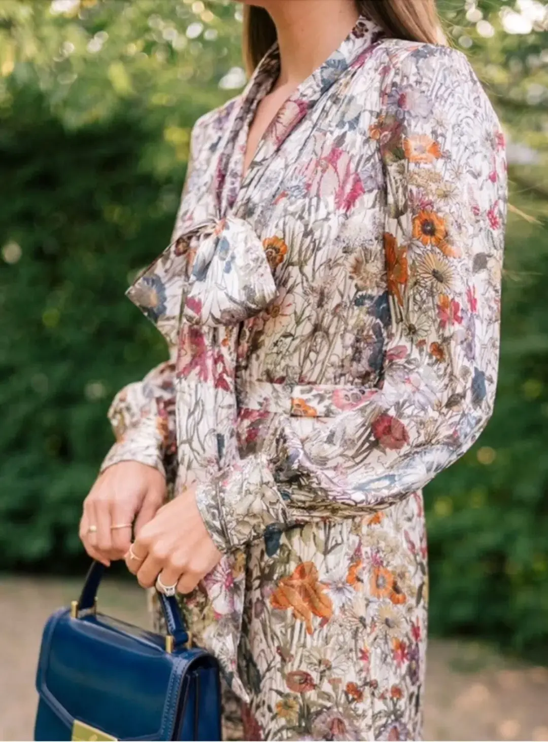 Tory Burch Vanessa Silk Metallic Midi Dress AU 8 / S for rent on The Volte - main image