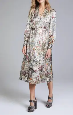 Tory Burch Vanessa Silk Metallic Midi Dress AU 8 / S for rent on The Volte - image 1