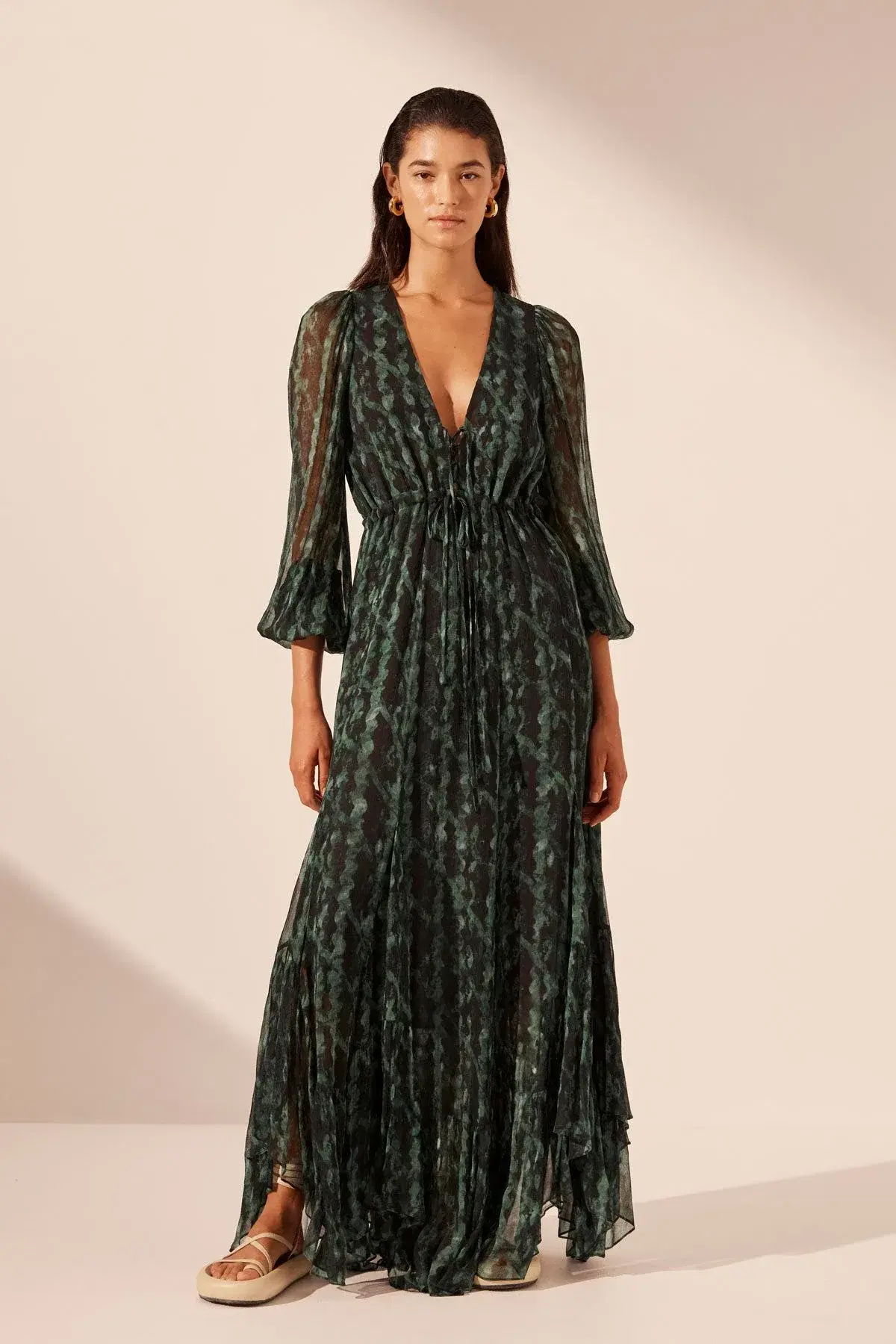 Shona Joy Green Remi Lace Front Maxi Dress AU 18 / XXL - Image 1