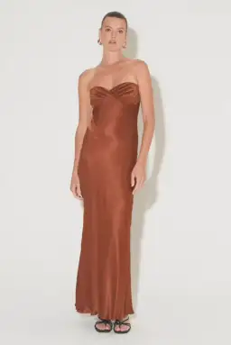 Hansen and Gretel Becca Dress in Chestnut Size S / AU 8 for rent on The Volte - image 1