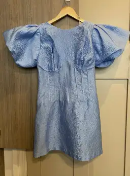 Rachel Gilbert Emiko Mini Dress in Blue for rent on The Volte - image 3