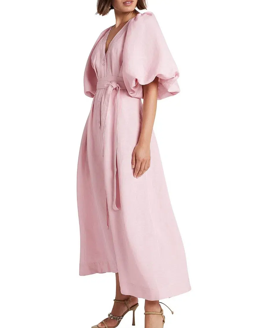 Aje Evermore Midi Dress Rose Pink Size 14 - Image 1