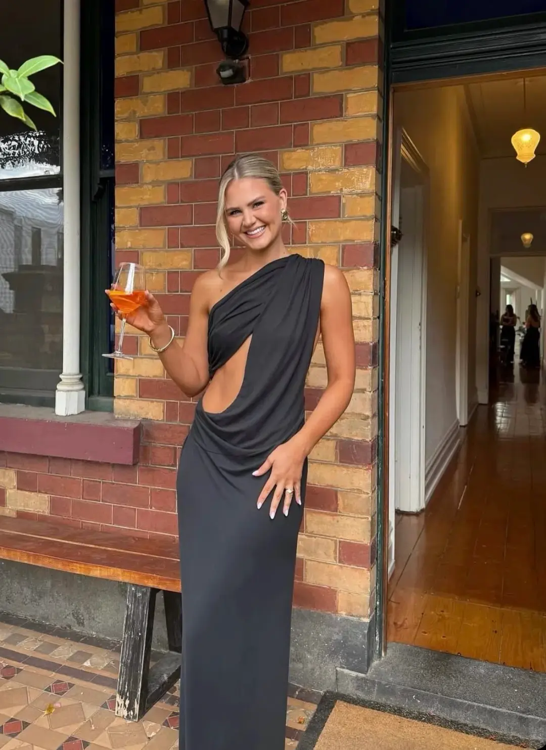 MISHA THE SOLSTICE CUPRO DRESS in BLACK SIZE M / 10 AU for rent on The Volte - main image