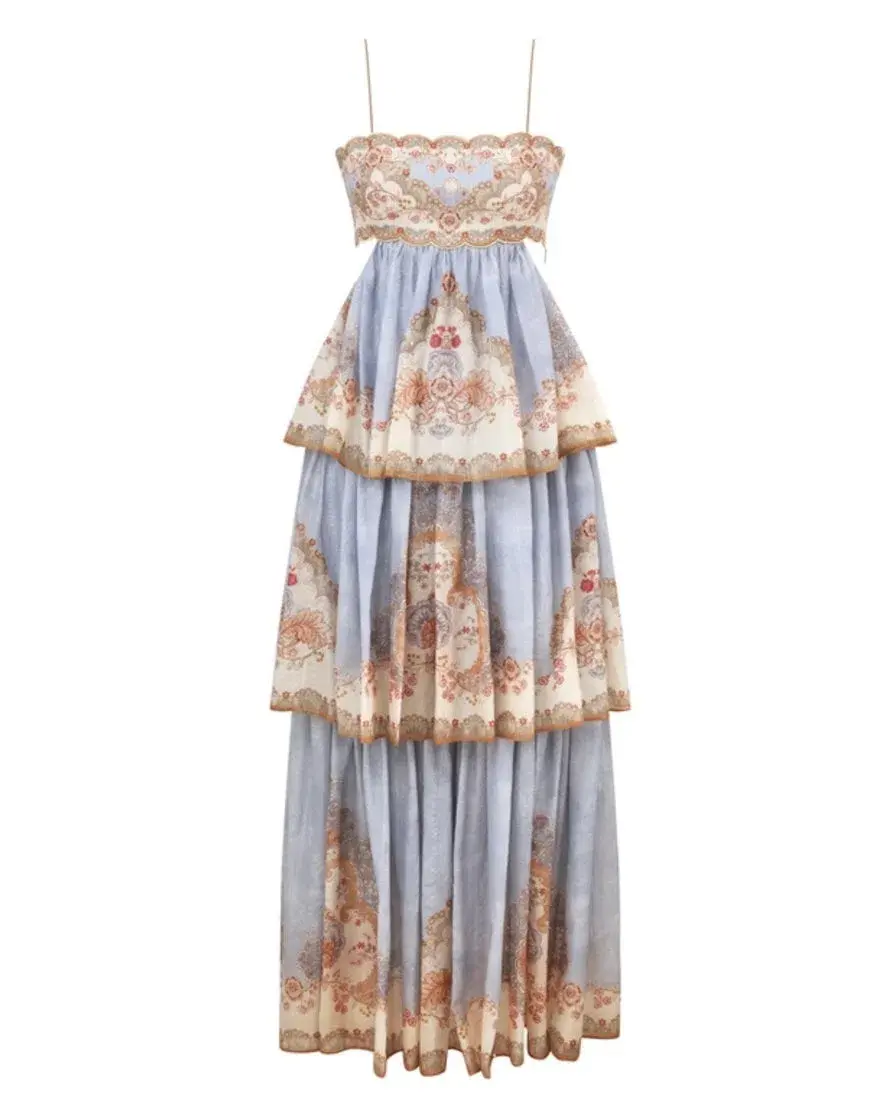 ZIMMERMANN DAYLIGHT TIERED MAXI DRESS 12 for rent on The Volte - main image