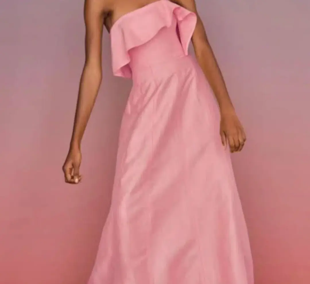 Aje Pink Shallow Dress for rent on The Volte - main image