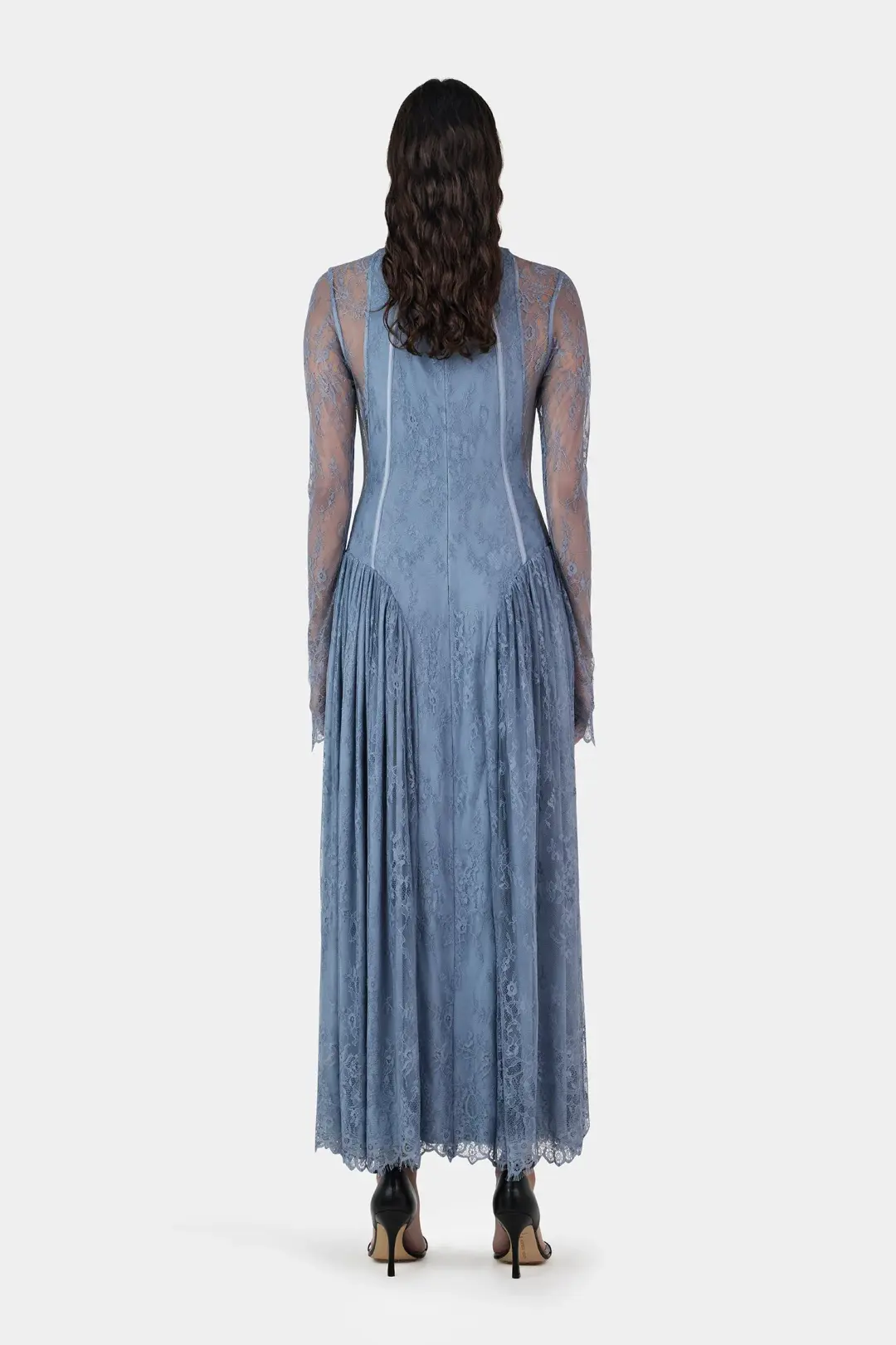 Hansen And Gretel Violetta Lace Dress Steel Grey Size 10 for rent on The Volte - main image
