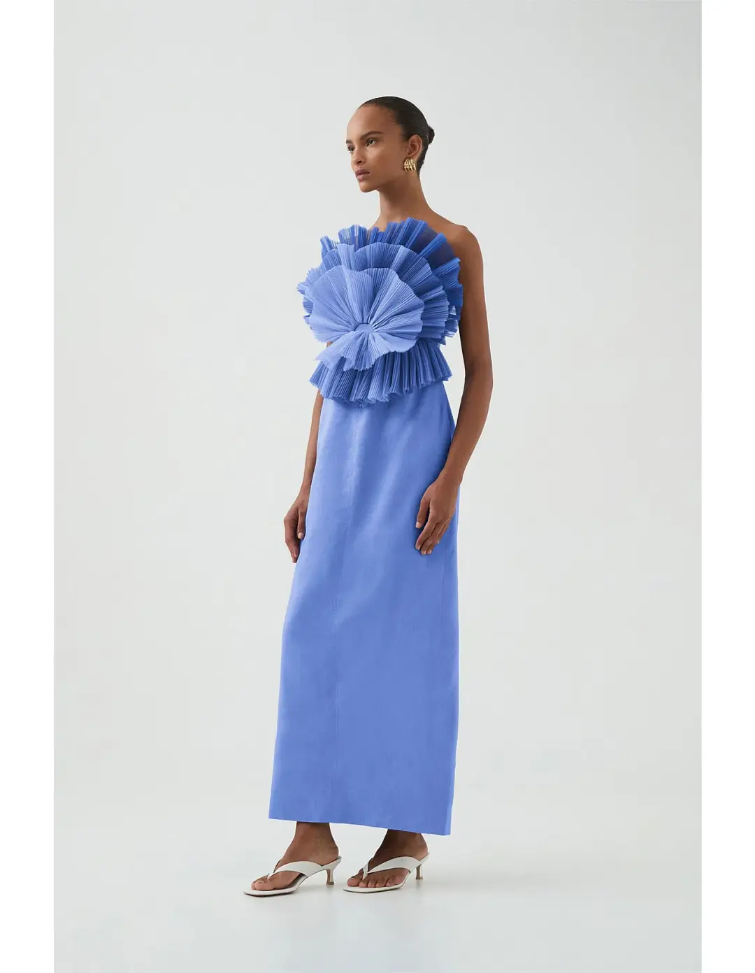 Aje / Kira Midi Dress / Ocean Wave / Size 10 for rent on The Volte - main image