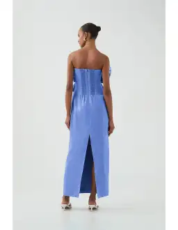 Aje / Kira Midi Dress / Ocean Wave / Size 10 for rent on The Volte - image 5