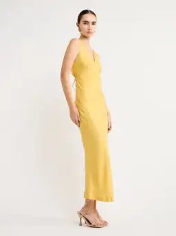 Sovere Arcade Slip Dress In Golden Size 6 for rent on The Volte - image 4