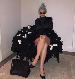 House Of CB Satin Draped Ruched Black Mini Dress M Medium 10 for rent on The Volte - image 3