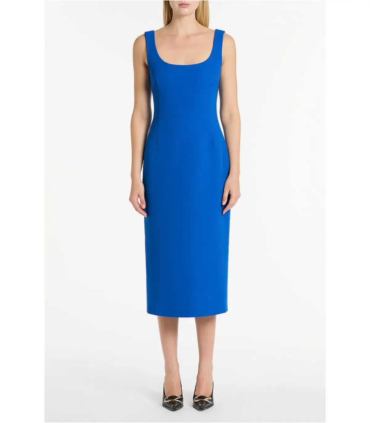 Carla Zampatti Cobalt crepe dress, size 6 - Image 3