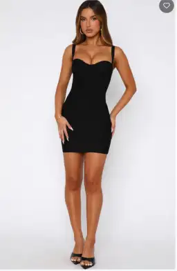 White Fox Bandage Mini Dress Black for rent on The Volte - image 2