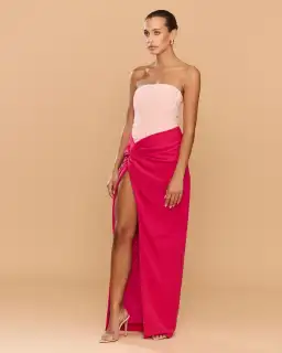 Pink Maxi Cinthia Dress by Catherine Ferraro Size 8 for rent on The Volte - image 4
