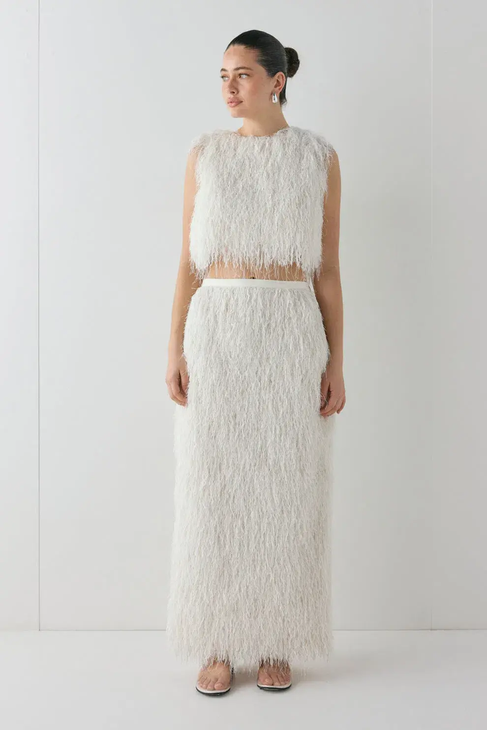 Vrg Grl Vivia Fringe Top & Devyn Fringe Midi Skirt Size 8 - Image 3