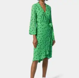 Ganni Polka Dot Wrap Dress size 40 for rent on The Volte - image 5