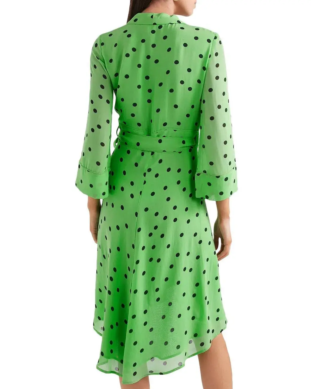 Ganni Polka Dot Wrap Dress size 40 for rent on The Volte - main image