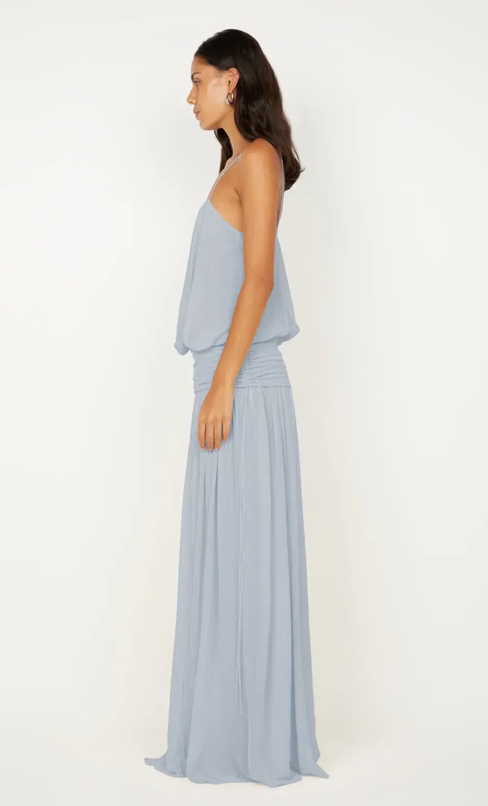 Camille Blouson Dress in Cloud Blue for rent on The Volte - main image