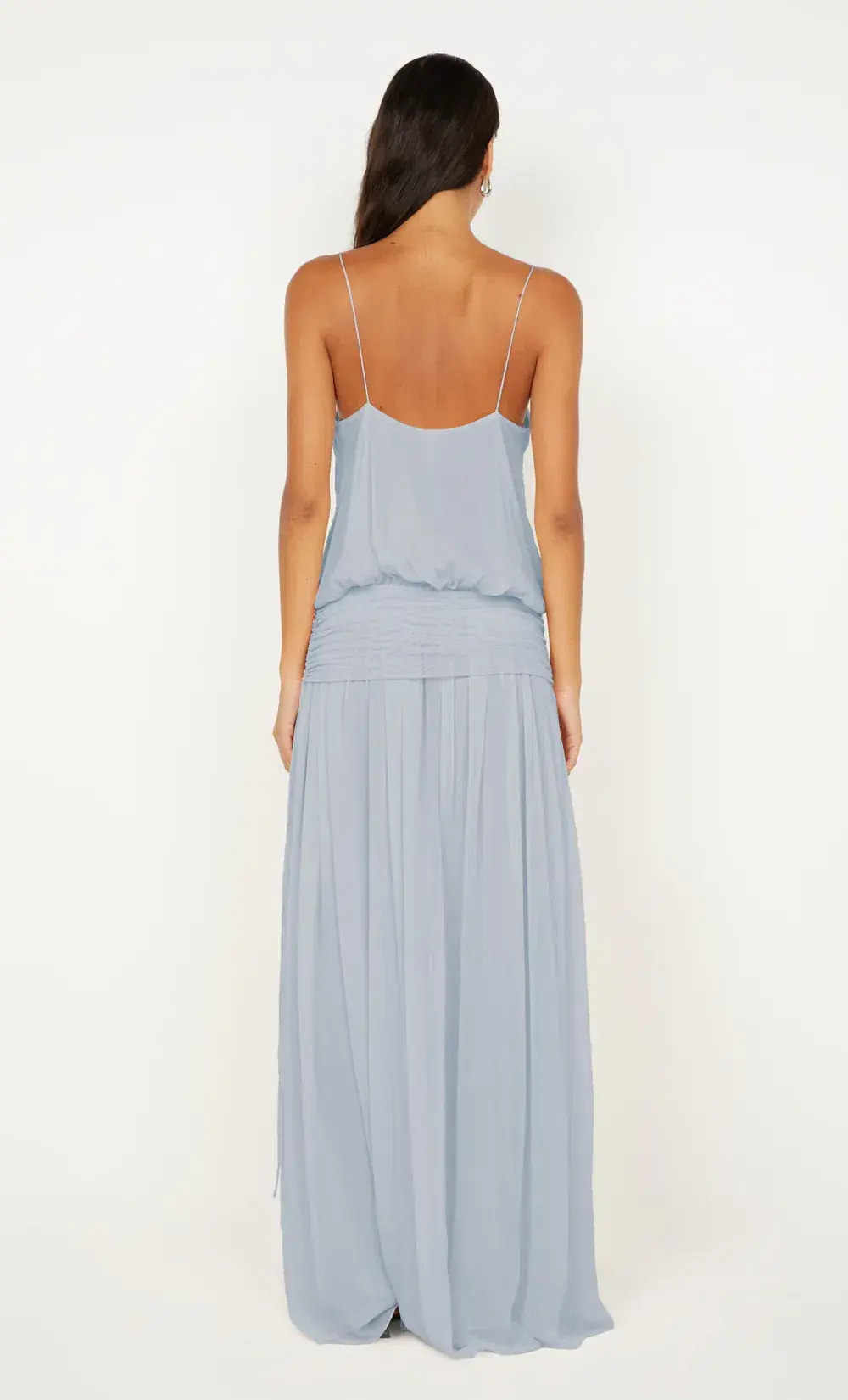 Camille Blouson Dress in Cloud Blue for rent on The Volte - main image