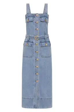 AJE HOLLAND DENIM MIDI DRESS (Size 14) for rent on The Volte - image 6